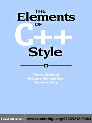 cover image of The Elements of C++ Style